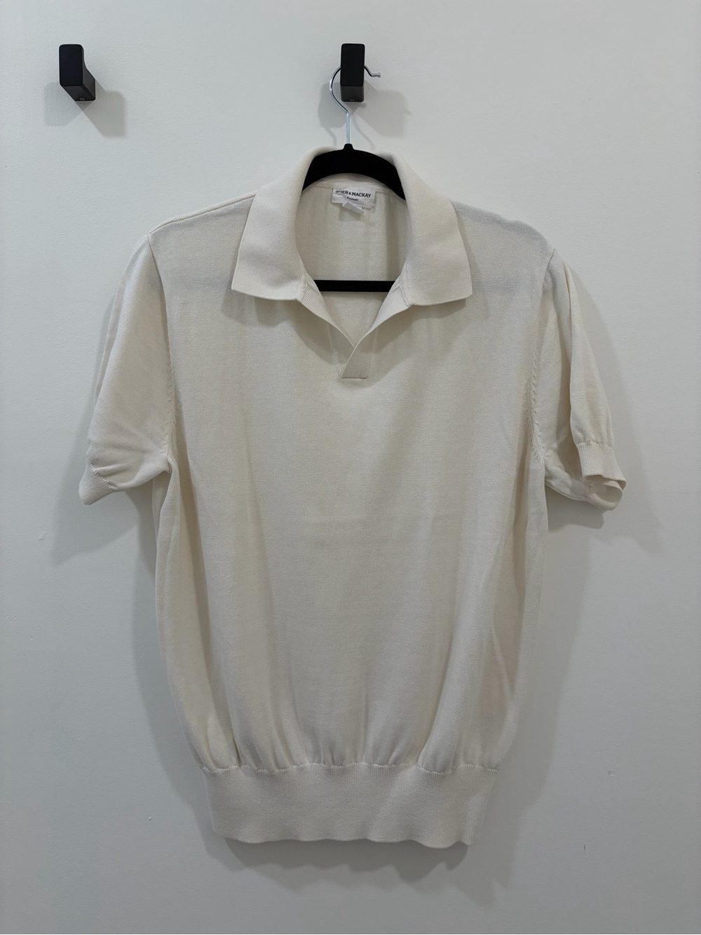 Spier & Mackay - Cream - Short-Sleeve Polo Sweater